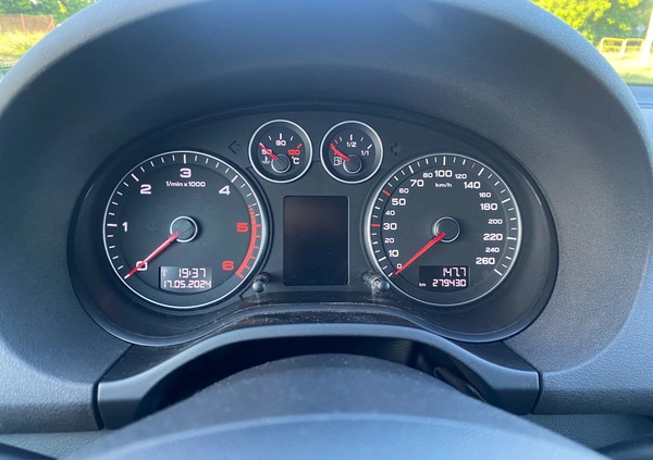 Audi A3 cena 27900 przebieg: 275430, rok produkcji 2008 z Tarczyn małe 191